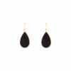 Black Glitter TearEarrings