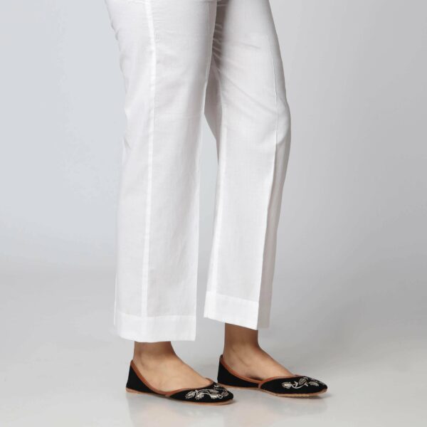White Cambric Plain Slim Fit Trouser PS3510 - Image 2