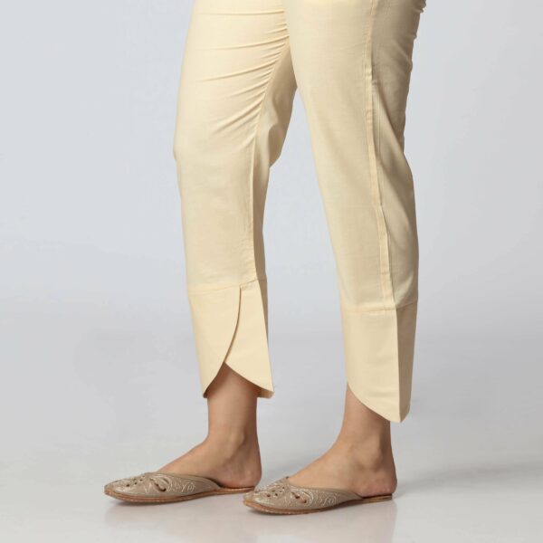 Beige Cambric Plain Slim Fit Trouser PS3518 - Image 2