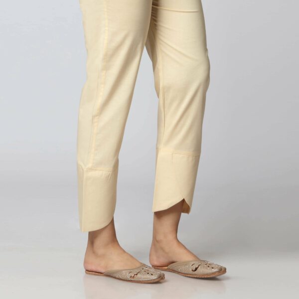 Beige Cambric Plain Slim Fit Trouser PS3518 - Image 3