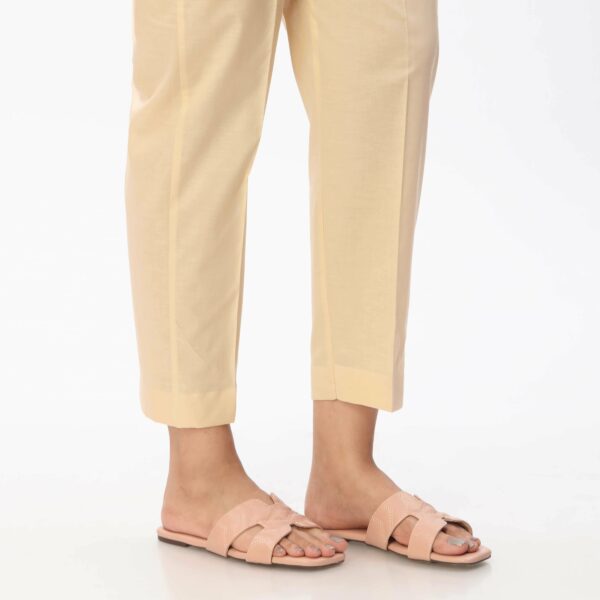Beige Cambric Plain Slim Fit Trouser PS3542 - Image 3